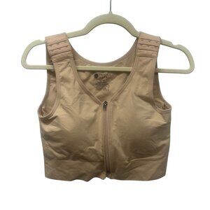 Prairie Wear HuggerPRIMA Compression Bra L Nude adaptive Zipper Front Closure